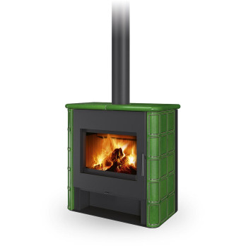 TELDE keramika rustik - krbová kamna s teplovodním výměníkem a dvojit