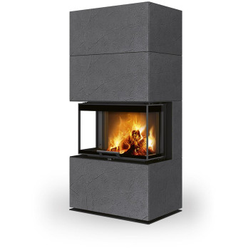 CARA C thermaline - designový akumulační krb s výsuvnými dvířky, Děle