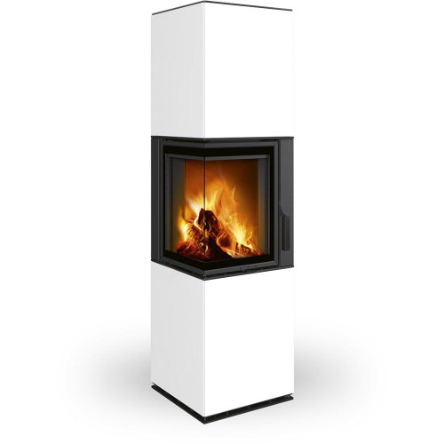 HARMONY R/L HA keramika - kachlový rohový akumulační krb, Dělené sklo