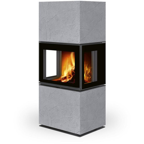LERA C G thermaline - designový krb, Thermaline grey 61 - Dělené sklo