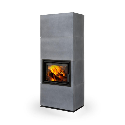 SOLID F keramika - kachlový akumulační krb, Zadní odvod spalin