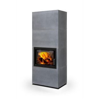 SOLID F keramika - kachlový akumulační krb, Zadní odvod spalin