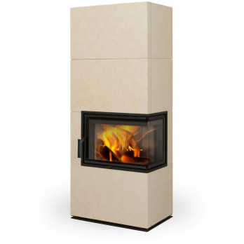 SOLID R keramika - kachlový rohový akumulační krb