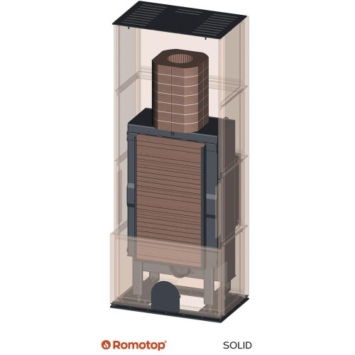 SOLID R keramika - kachlový rohový akumulační krb