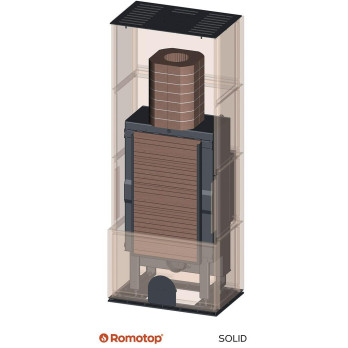 SOLID R keramika - kachlový rohový akumulační krb