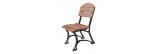 Litinová židle s dřevěnými deskami